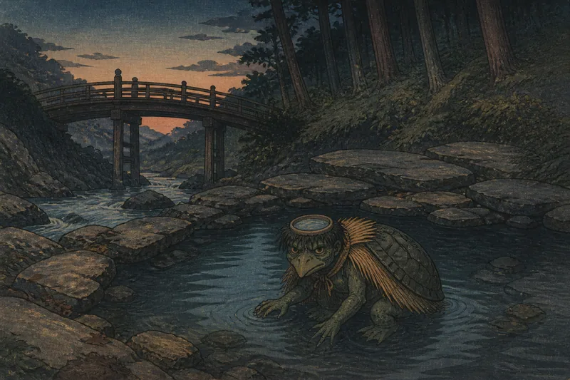山北の河童のいる淵のイメージ挿絵