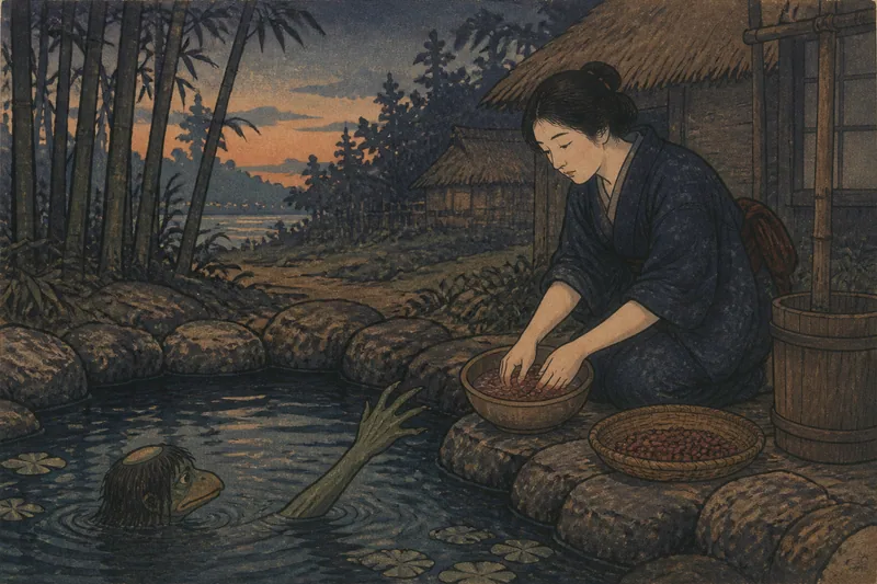 横浜のオハル淵と小豆とぎのイメージ挿絵