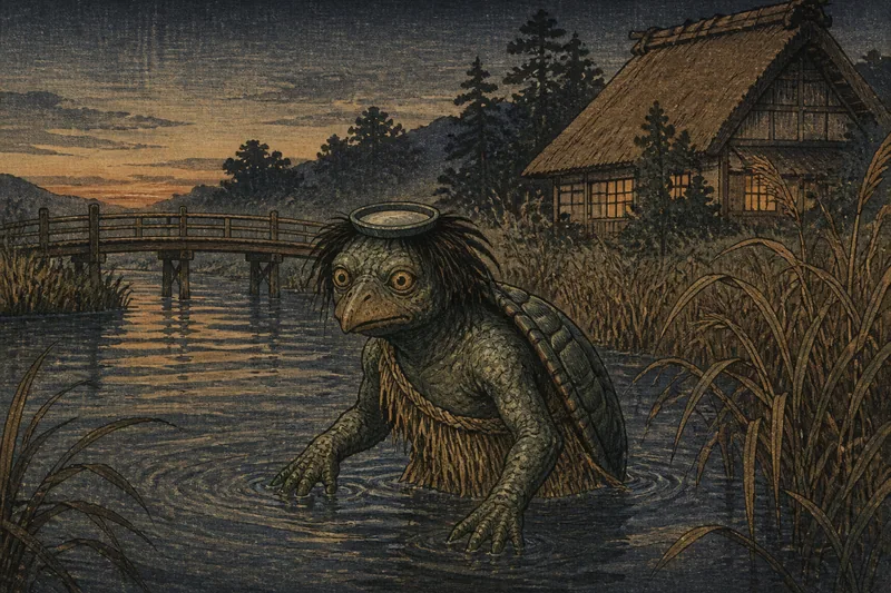 飯島で河童を呼ぶカーランベのイメージ挿絵