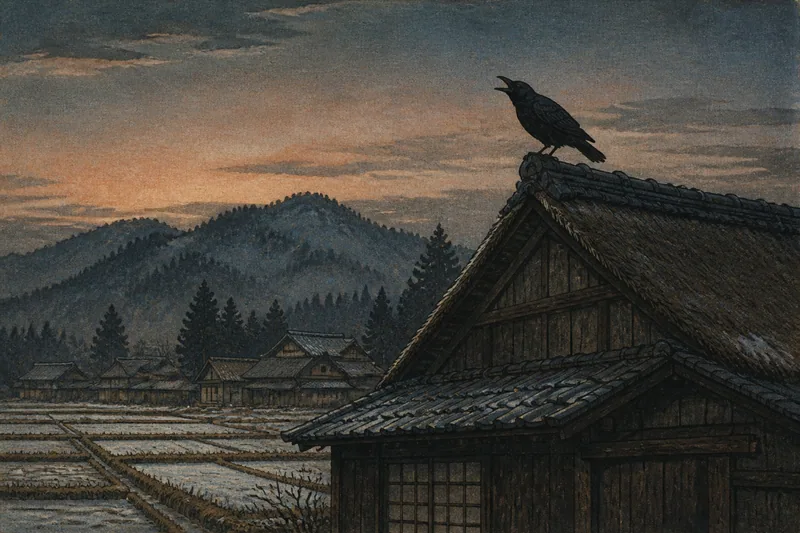 からす鳴きのイメージ挿絵