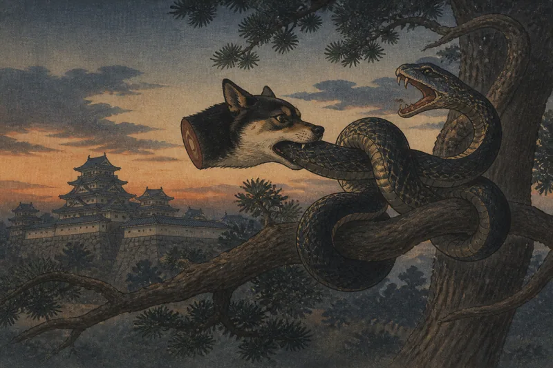 糟目犬頭神社の犬頭霊神のイメージ挿絵