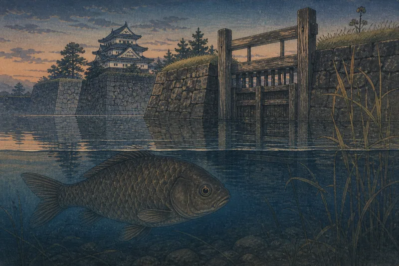 栗原の落城侍と片目の鮒のイメージ挿絵