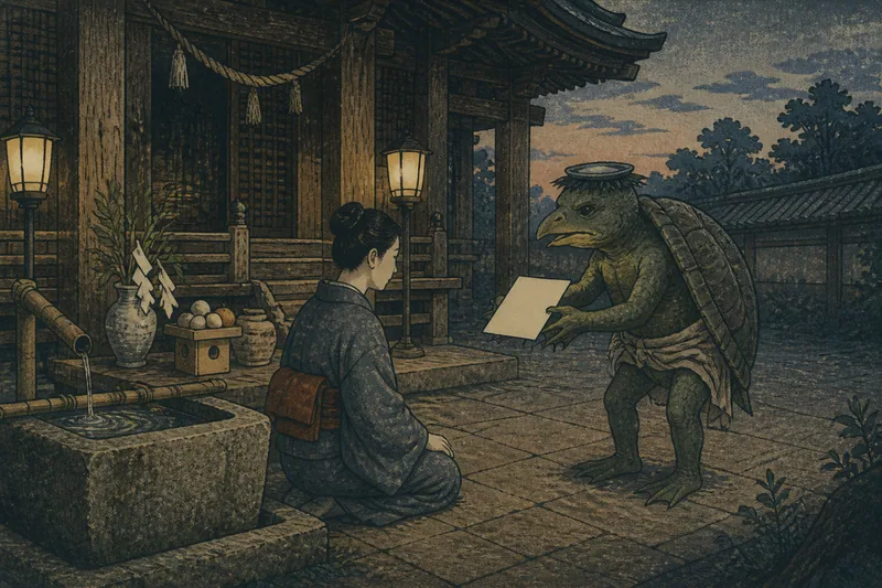 久留米市の福を運ぶカワッパのイメージ挿絵