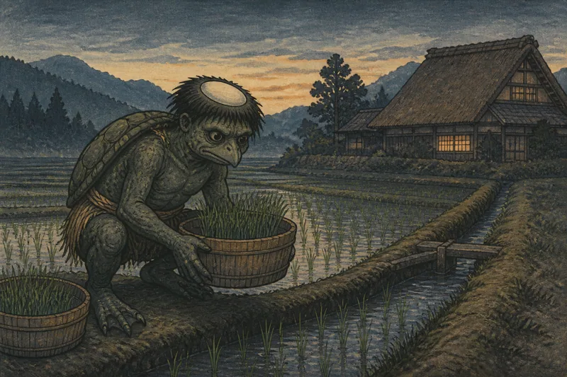 阿南町の田仕事を助けるカワランベのイメージ挿絵