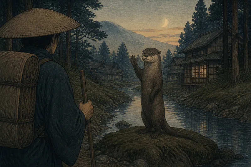 白山市の獣たちの化かしのイメージ挿絵