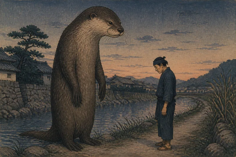 宇和島の川ウソを見上げる禁忌のイメージ挿絵