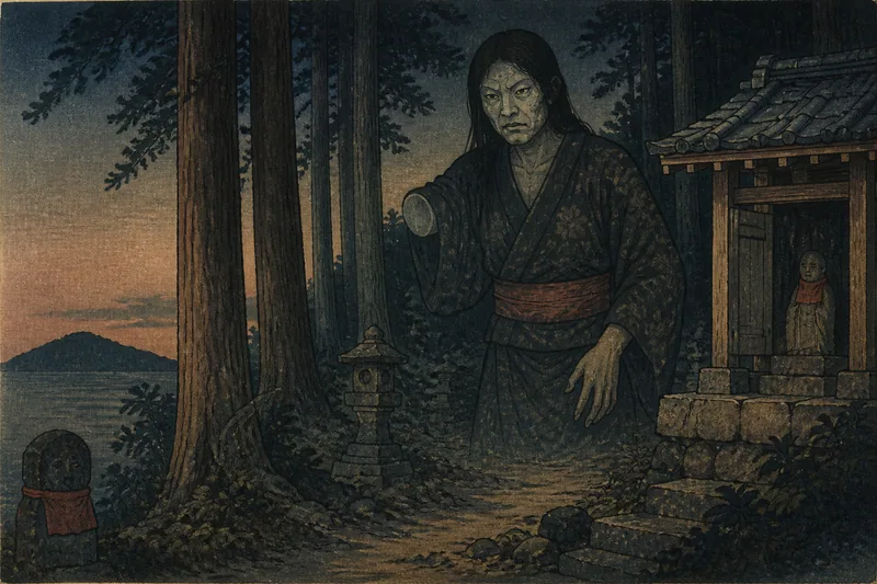 三島の地蔵鬼女右腕斬りのイメージ挿絵