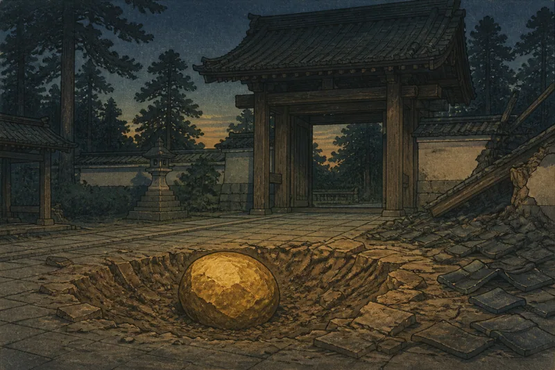 金色の隕石のイメージ挿絵