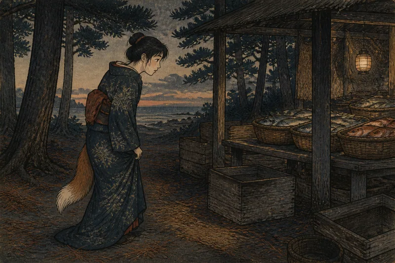 松林の女狐のイメージ挿絵
