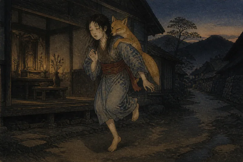 阿南町の祈祷で落とす狐憑きのイメージ挿絵