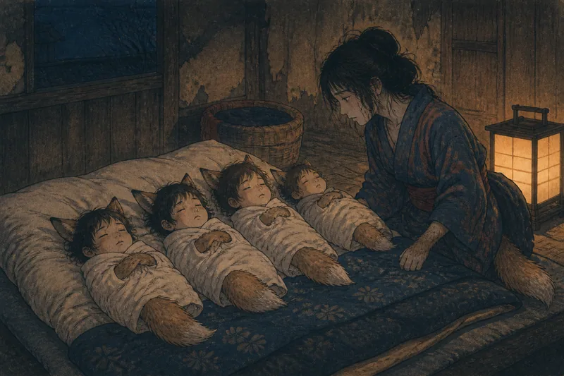 四つ子狐のイメージ挿絵