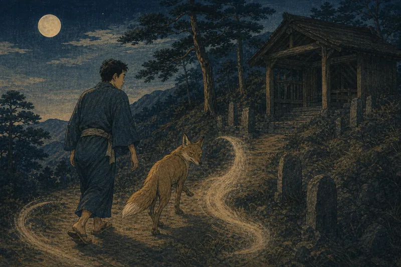 羽咋の狐が導く火葬場のイメージ挿絵