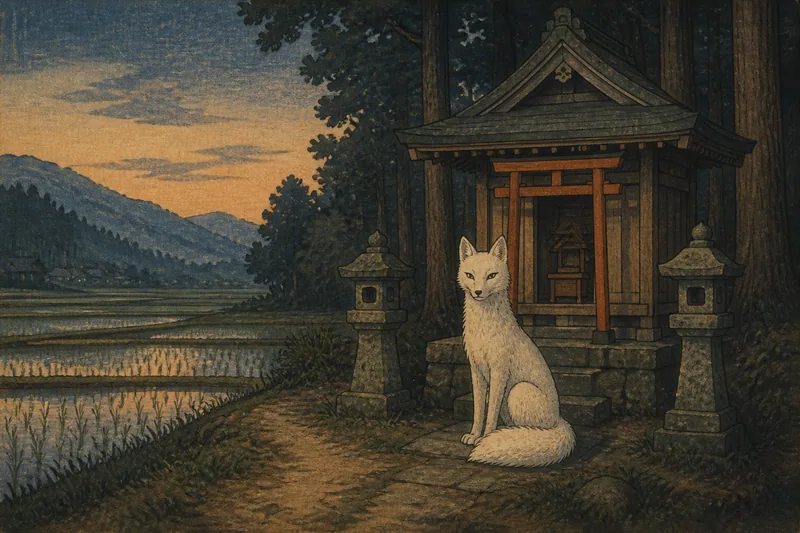 揖斐川町の狐の馬小屋化かしのイメージ挿絵