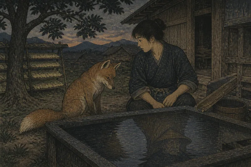 生坂の馬糞を食う狐のイメージ挿絵