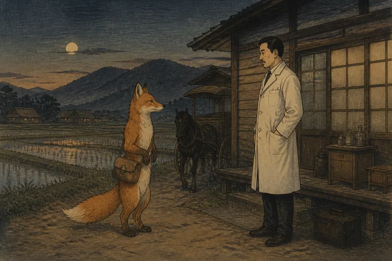 郡山の狐を助けた医者のイメージ挿絵