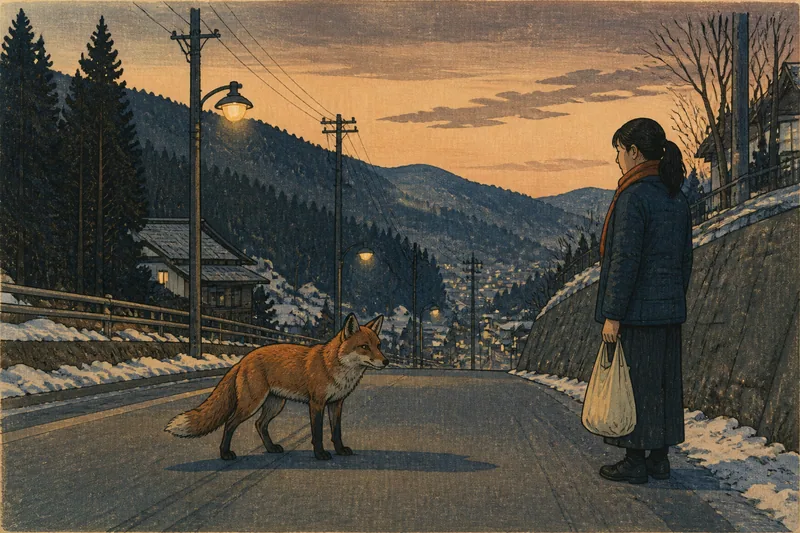 九戸の狐化かし山送りのイメージ挿絵