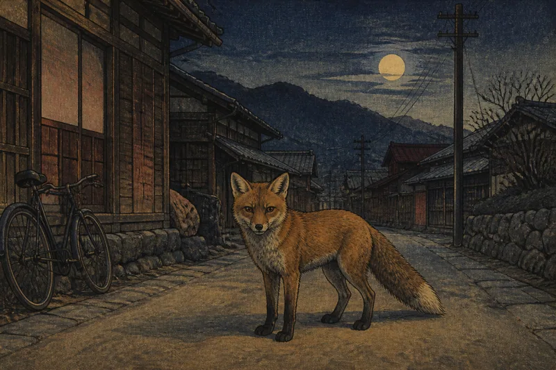 南相木の狐憑きと化かされのイメージ挿絵