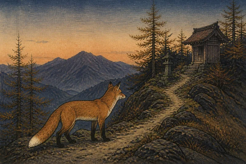 鳥羽山の白尾の狐のイメージ挿絵