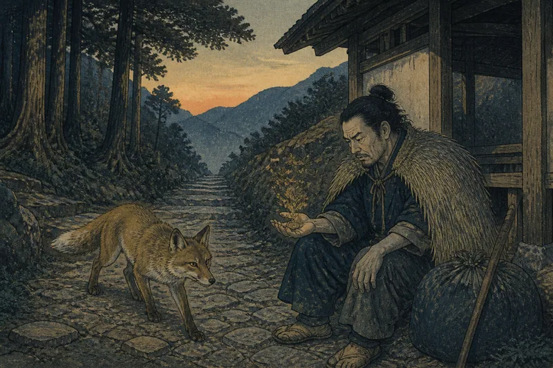 中津川の狐化かし体験のイメージ挿絵