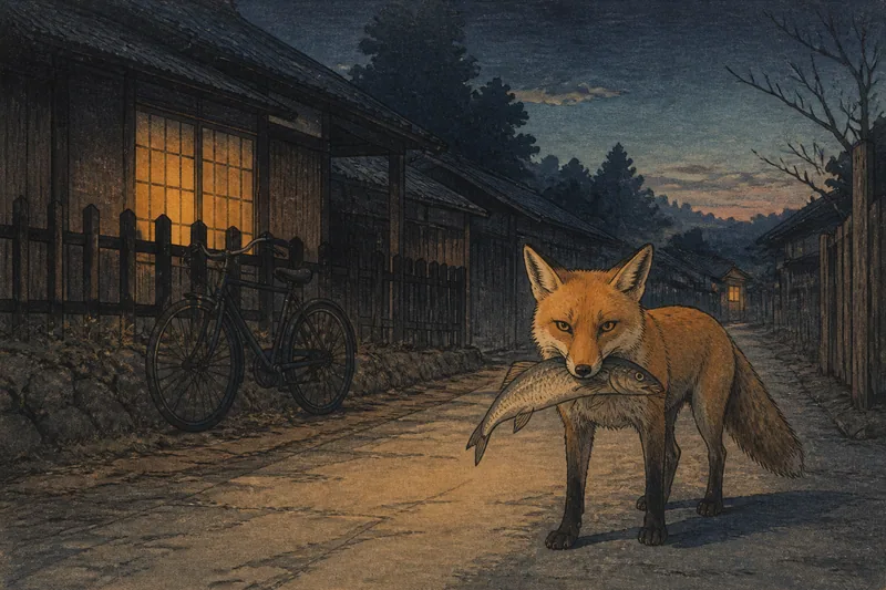 白鷹の狐に化かされた夜のイメージ挿絵