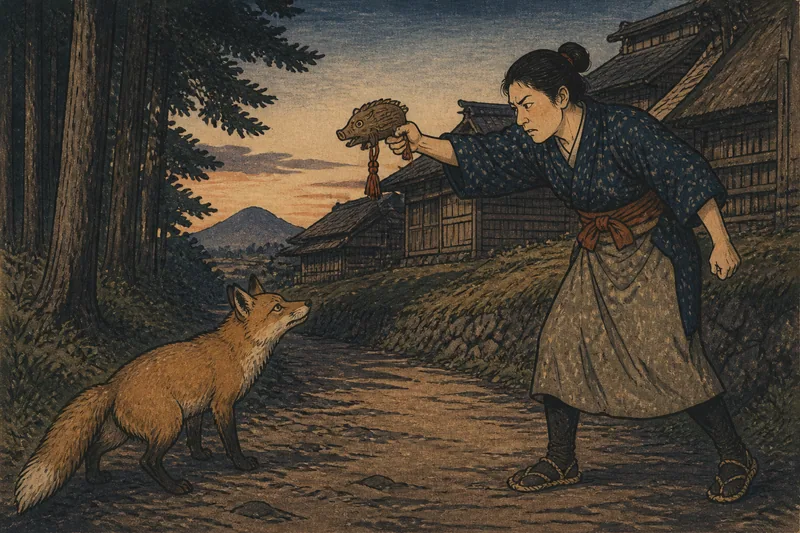 静岡の狐除けの猪言葉のイメージ挿絵