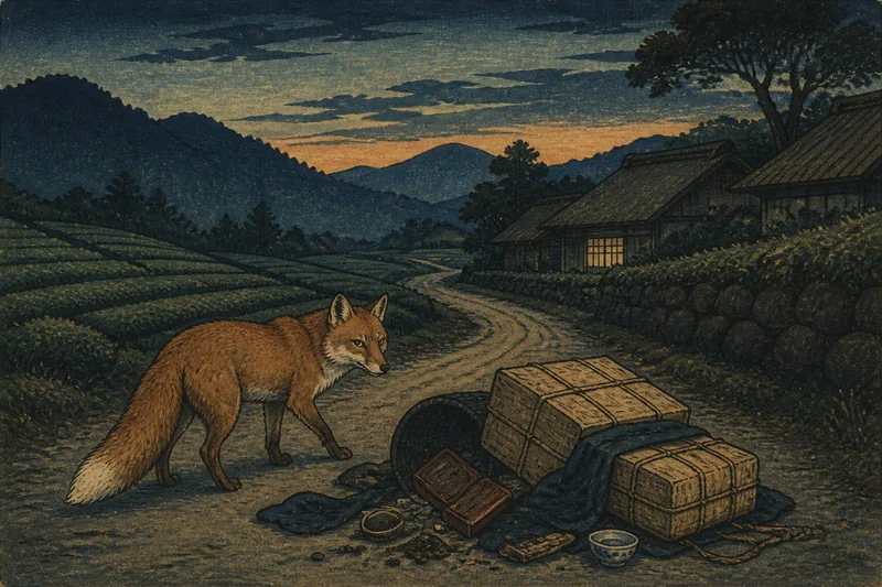 鈴鹿の狐に迷わされた人々のイメージ挿絵