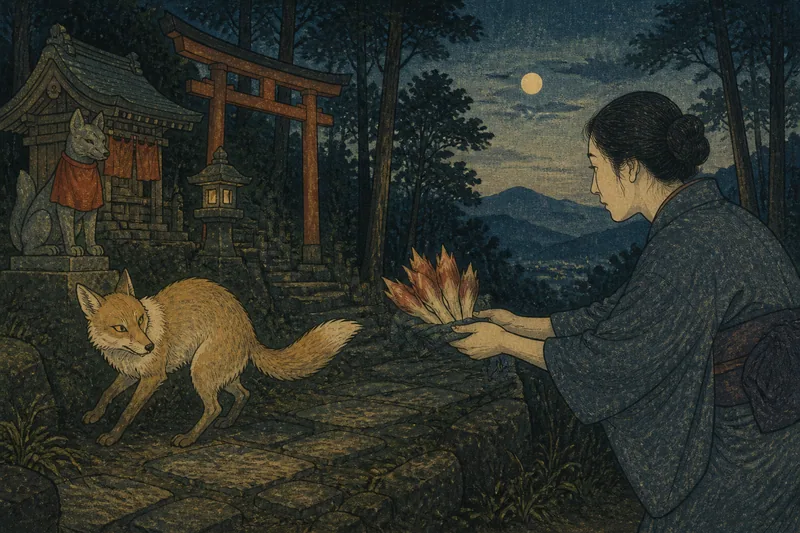 山北の狐憑きと稲荷踊のイメージ挿絵