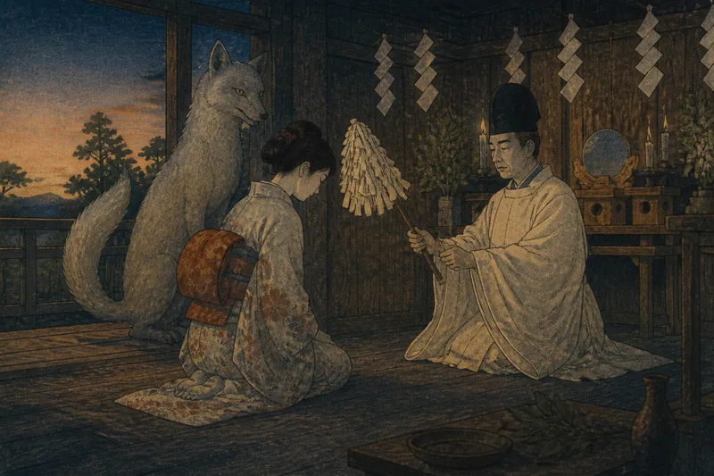 長岡の狐憑きタタキ祈禱のイメージ挿絵