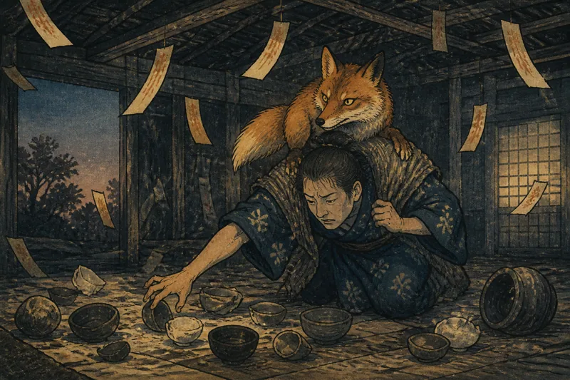 狐つきの症状と噂のイメージ挿絵