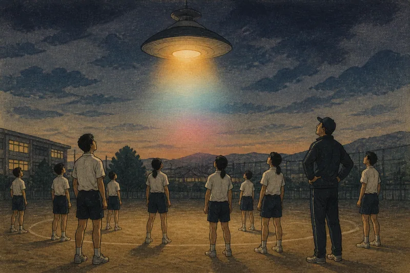 小林市UFO事件のイメージ挿絵