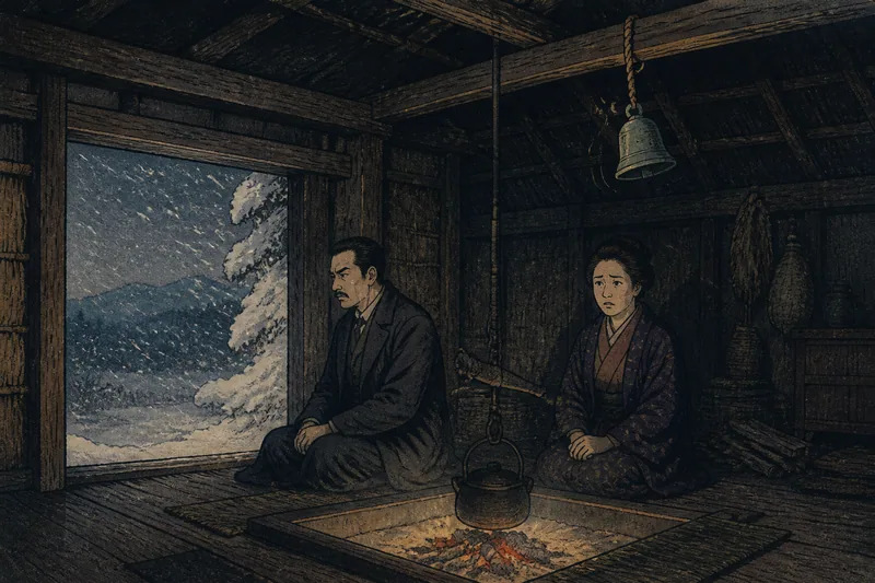 高山市の吹雪の怪音のイメージ挿絵