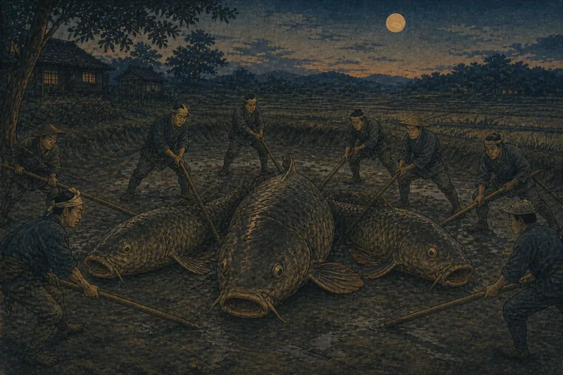 池の主の人食い鯉のイメージ挿絵