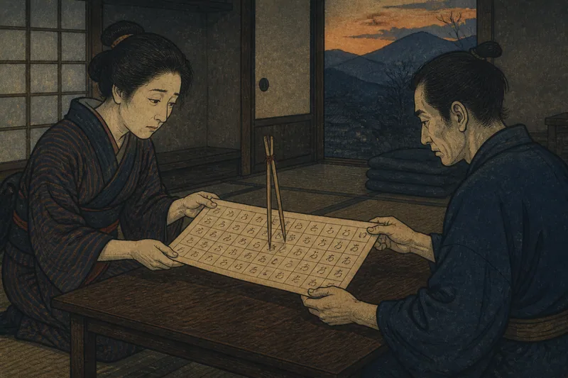 塙町の箸が動くこっくりさんのイメージ挿絵