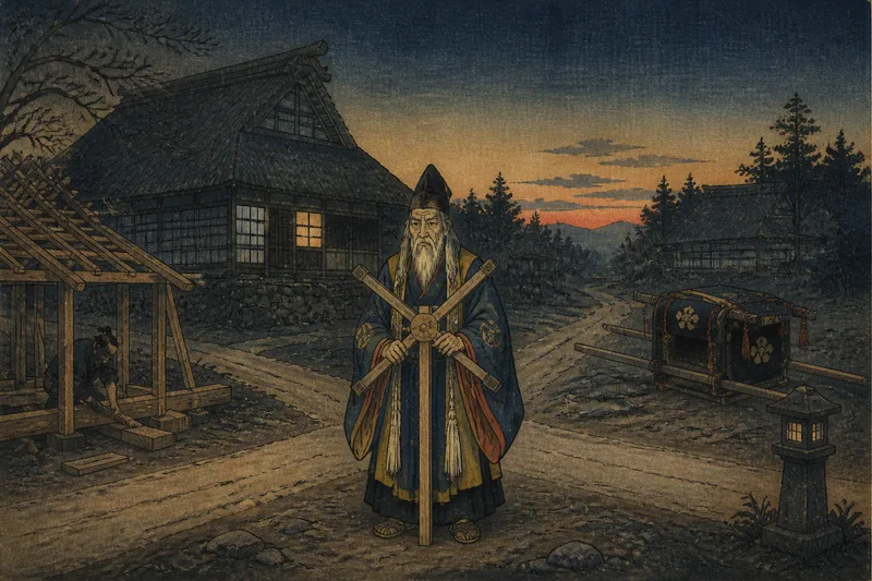 阿賀町の金神方位の祟りのイメージ挿絵