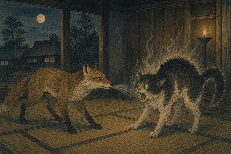 息を吸って猫を狂わせる術のイメージ挿絵