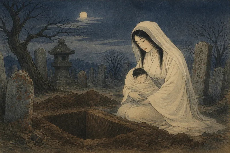 子育て幽霊のイメージ挿絵