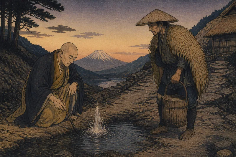忍野の弘法清水涸れのイメージ挿絵