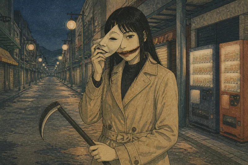八戸に伝わる口裂け女のイメージ挿絵