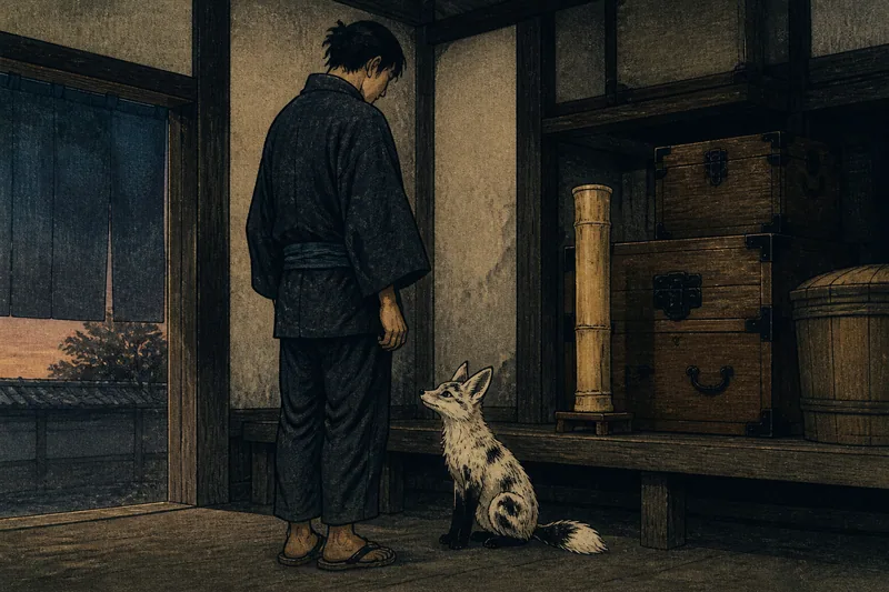 静岡の富を運ぶ飼い狐のイメージ挿絵