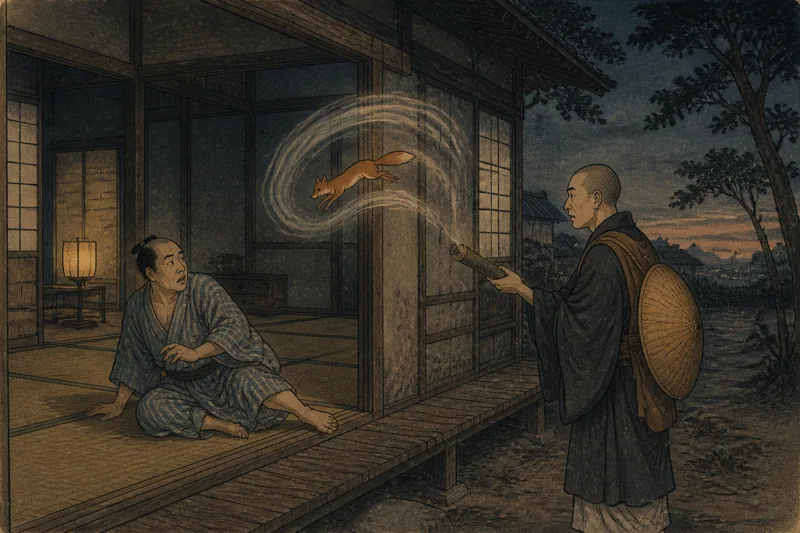 横浜の風に飛来する管狐のイメージ挿絵