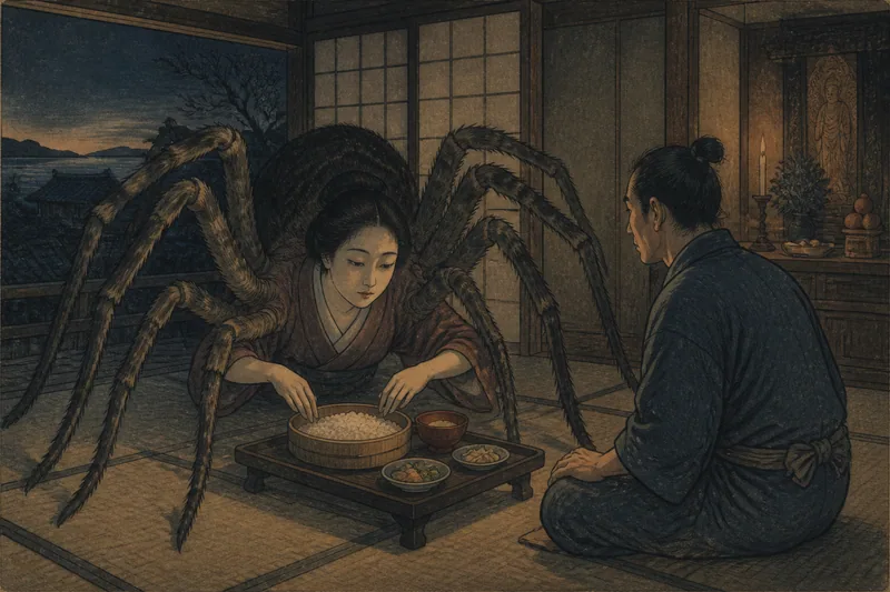 呉市の飯を食う蜘蛛女房のイメージ挿絵