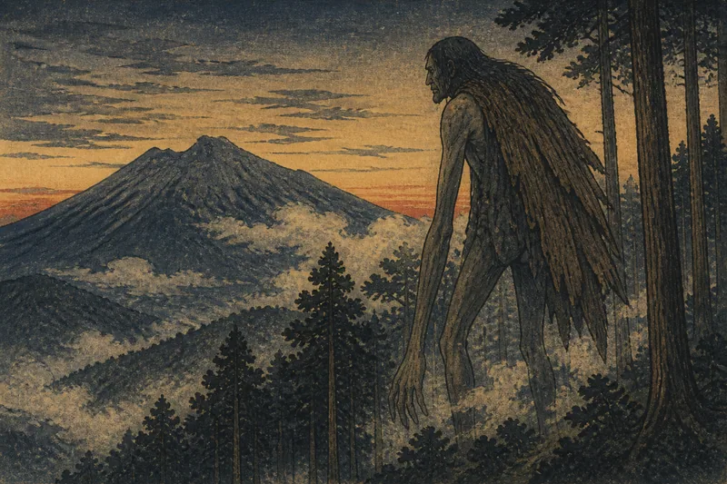岩木山の巨人のイメージ挿絵