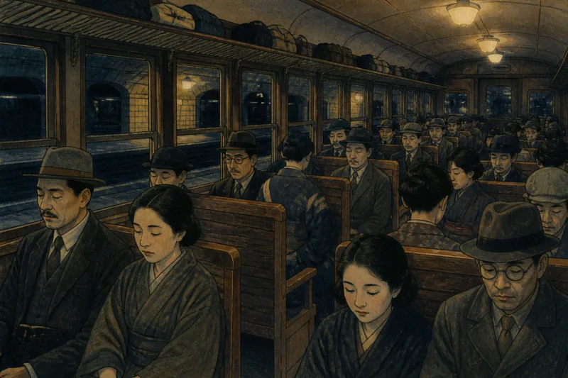 旧生駒トンネルの幽霊列車のイメージ挿絵