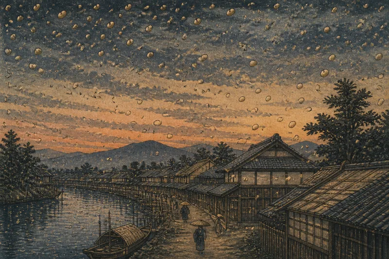 中津の空から降る豆のイメージ挿絵