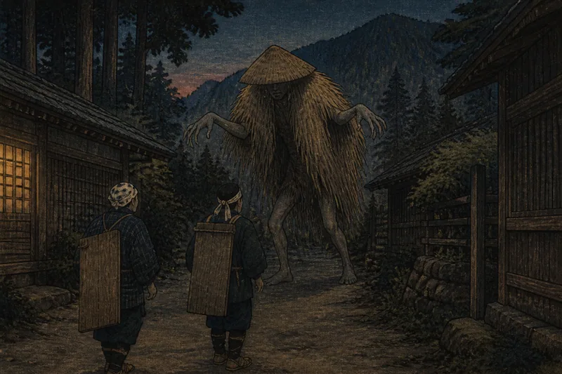 飯田の魔物避けの二人連れのイメージ挿絵