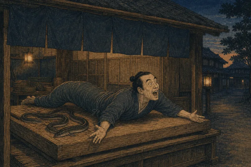 麻布の鰻屋の狂死のイメージ挿絵