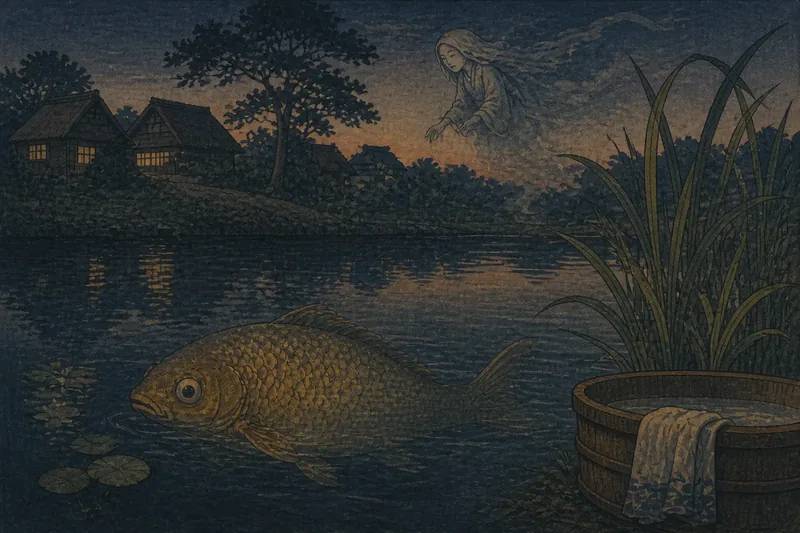 眼洗池の片目の鮒のイメージ挿絵