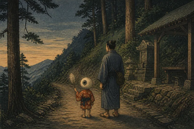伊東の天狗系山の神目一つ小僧のイメージ挿絵