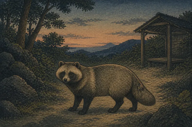 南種子町の山の狸メンのイメージ挿絵
