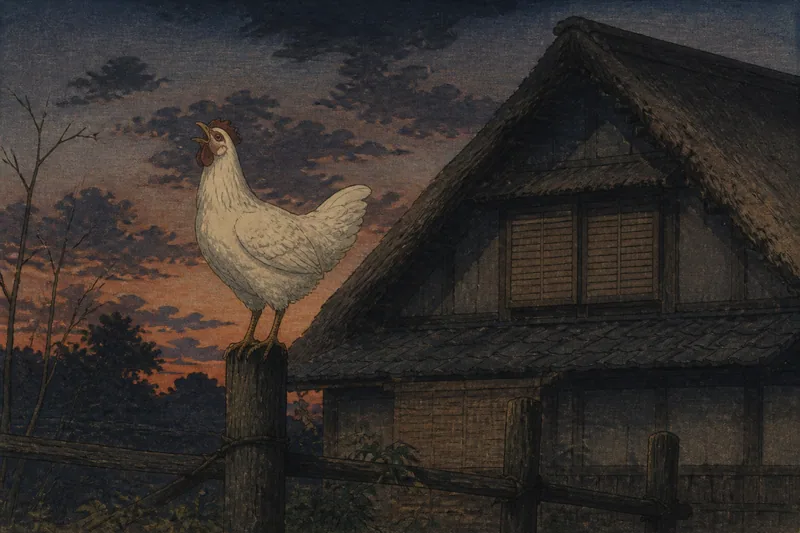 雌鶏鳴きのイメージ挿絵